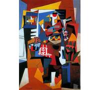 SGFGAD FHYWQ Pablo Picasso Still Life Poster Color Prints Abstract Wall Art Picture《The Bird Cage》Pablo Picasso Canvas Painting For Home Decor 50x80cm Unframed