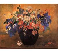 SGFGAD FHYWQ Paul Gauguin Poster Still Life Prints Vintage Wall Art Color Picture《Vase of Flowers》Paul Gauguin Canvas Painting For Home Decor 60x40cm Unframed