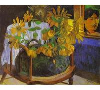 SGFGAD FHYWQ Paul Gauguin Poster Still Life Prints Vintage Wall Art Picture《Sunflowers on an Armchair》Paul Gauguin Canvas Painting For Home Decor 60x40cm Unframed
