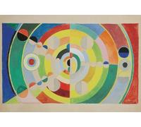 SGFGAD FHYWQ Robert Delaunay Poster Color Prints Abstract Wall Art Picture《Relief Disk》Robert Delaunay Canvas Painting For Parlor Decor 90x60cm Unframed