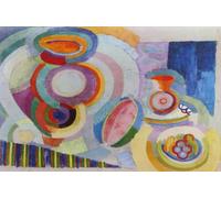 SGFGAD FHYWQ Robert Delaunay Poster Color Prints Abstract Wall Art Picture《Still Life Portuguese》Robert Delaunay Canvas Painting For Parlor Decor 90x60cm Unframed