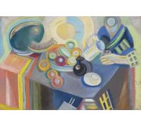 SGFGAD FHYWQ Robert Delaunay Poster Color Prints Abstract Wall Art Picture《The Portuguese Jug 》Robert Delaunay Canvas Painting For Parlor Decor 90x60cm Unframed