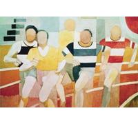 SGFGAD FHYWQ Robert Delaunay Poster Color Prints Abstract Wall Art Picture《The Runners》Robert Delaunay Canvas Painting For Parlor Decor 90x60cm Unframed