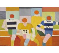 SGFGAD FHYWQ Robert Delaunay Poster Color Prints Abstract Wall Art Picture《The Runners》Robert Delaunay Canvas Painting For Parlor Decor 90x60cm Unframed