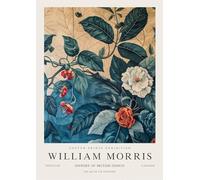 SGFGAD FHYWQ William Morris Exhibition Poster Color Prints Abstract Wall Art Picture《Flowers》William Morris Canvas Painting For Home Decor 50x80cm Unframed