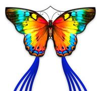 SGftre Butterfly Kite for Kids and Adults,Extremely Easy to Fly for Beginners,Single Line String with Tail for Beach Flying Kites for Outdoor Trip Park Family Game(Flower Splendour Butterfly)