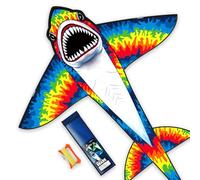 SGftre Colored Shark Kite Stable for Easy to Fly, Outdoor Toy for Boys and Girls,Ideal for Recreational Activities in Parks, Meadows and Beaches