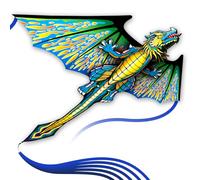 SGftre Red Evil Dragon Kite for Kids & Adults Easy to Fly,Single Line String with Tail for Beach Flying Kites,Kite for Outdoor Activities Family Parties and Beach Games