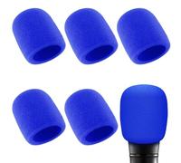SGHAJIME 6Pcs Microphone Cover Foam Mic Cover Blue Handheld Microphone Windscreen Micro Foam Cover Filter for Karaoke DJ Broadcasting