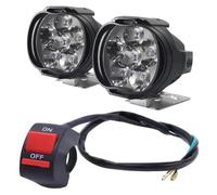 SGHFUVE Motorcycle headlights For Waterproof Scooter | Auxiliary Lamp Spotlights 6 LED Fog Bulb Work LightsSwitch Motorcycle Headlight Spot Lights