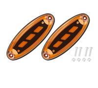SGHFUVE Rear Tail Light Lamp Truck Oval Side Light Red Yellow LED Side Marker Turn Signals Light Rear Light For Car Trailer Tractor Lorry Pickup Bus RV(2pcs Yellow)