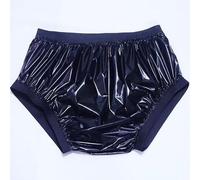 Sghjuy Noiseless Incontinence Pants Pull-on Plastic Underpants Washable and Reusable Plastic Pants Waterproof Incontinence Briefs for Adult and Elderly,3XL,Black