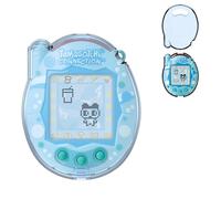 SGHLDE for Tamagotchi Connection Case, Clear Hard PC Drop-Proof Protective Cover, Transparent Portable Carrying Storage Case for Tamagotchi Connection Accessories with Opening Pick, Translucent Blue
