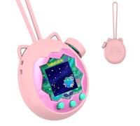 SGHLDE for Tamagotchi Paradise Silicone Case and Knob Cap, Soft Drop-Proof Portable Carrying Protective Case for Tamagotchi Paradise Accessories with Integrated Lanyard, Pink