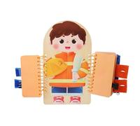 Sghtil Activity Board | Basic Life Skills Board - Portable Wood Toy For Kids Age 3+ Classroom Home Preschool Daycare Car Travel Fine Motor Skills