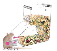 Sghtil Cage Feeder For Small Animals | 400ml Acrylic Dispensing Automatic Dwarf Hamster Feeder,Large Capacity Cages Clear Dispenser For Small Animal Feeding