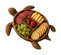 Sghtil Charcuterie Serving Platters,Turtle Cheese Bread Board - Wood Bread Cheese Kitchen Dinnerware for Fruit Desserts Cheese Food Sushi Entertaining Snacks
