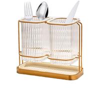 Sghtil Chop Stick Holder - Silverware Organizer - Utensil Drying Rack for Kitchen Counter | for Counter Top Sink Cabinets Desktop Indoor Home Cooking