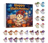 Sghtil Halloween Countdown Calendar | 24 Days Countdown Ghost Pendant Set | Festive Acrylic Ornament 2D Decor for Display House Party Wall Gathering Festival Home Activities