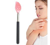 Sghtil Telescopic Back Scratcher | Silicone Brush Body Scratcher | Body Scrubber Hand Massager, Stainless Steel Handle Massage Tools, Stocking Stuffers