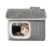 Sghtil Winter Cat House,Comfortable Indoor Cat House Cat Bed Cave - Washable Cat Bed House Reusable Sleeping Bed for Home Pet Shops