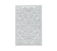 Sghxwp Decorative Light Switch Plate Covers Ivory White 3D Floral Embossed 1 Gang No Device Single Blank Outlet Covers Wall Plate Light Switch Cover Plate for Bedroom Home Decor