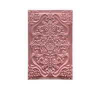 Sghxwp Decorative Light Switch Plate Covers Pink 3D Floral Embossed 1 Gang No Device Single Blank Outlet Covers Wall Plate Light Switch Cover Plate for Bedroom Home Decor
