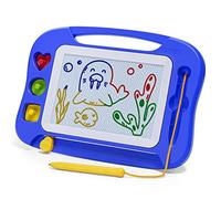 SGILE Magnetic Drawing Board for Kids, Colorful Erasable Doodle Board with Magnet Pen, Painting Sketch Pad with Three Stamps, Travel Toy, Birthday Gift, Educational Learning Toy for Toddlers, Blue