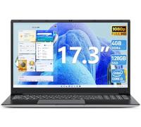 SGIN Laptop 17.3 Inch 4GB RAM 128GB SSD, i3-5005U Celeron Dual-Core Processor Up to 2.4GHz, 1080P FHD Notebook Laptop with Dual Band WiFi, 2xUSB 3.0, Keyboard Film in Eight Languages