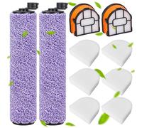 Sgizoku 10PCS Roller Brush And Foam Filters Hepa Filters Replace For Shark Hydrovac 3-In-1 Multi-Surface Vacuum WD100 WD101 WD200 Vacuum Cleaner Parts