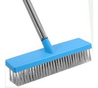Sgizoku 180cm Garden Heavy Duty Wire Broom with Detachable Long Handles Stainless Steel Stiff Metal Bristle Floor Brushs Heavy Duty Scrub Brush for Cleaning Moss Algae Weed