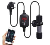 Sgizoku 50W Aquarium Heater Smart Phone APP Bluetooth Control Mini Fish Tank Heater with Over-Temperature Protection and Automatic Power-Off When Leaving Water - Suitable for Saltwater and Freshwater