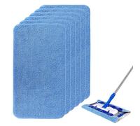 Sgizoku 6Pack Microfiber Mop Refills Compatible with Mr SIGA Professional Microfiber Mop Cloth, Wet & Dry Mopping Pad - 42cm X 23cm