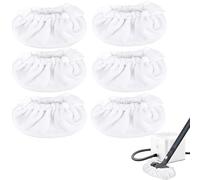 Sgizoku Large Microfiber Bonnet Steam Mop Pads Compatible with Dupray Steam Cleaners etc for The Rectangle Brush Tool - Reusable Washable Steam Cloth Accessories - 6 Pack
