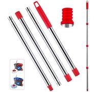 Sgizoku Long Mop Handle Compatible with Viledar H2PrO Rinseclean Mop Replacement Stick - Fits for Viledar Turbo Smart/Spin/EasyWring Mops Head Base - Stainless Steel Metal Mop Pole 148cm