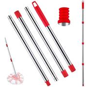 Sgizoku Mop Handle Compatible with Viledar H2PrO Spin/Turbo Spin/Turbo Smart/EasyWring Mop Base,Fits for Most US Threaded Brooms,Stainless Steel Mops Stick Adjustable 15 to 58Inch for Easy Cleaning
