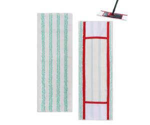 Sgizoku Universal Microfiber Mop Refill Pad for Viledas Cover Mops Mat/Active Max Flat Mop Replacement, 2 Pack, 49x17cm