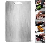 Titanium Cutting Board - Stainless Steel Cutting Board, 100% Pure Titanium Cutting Boards for Kitchen, Perfect for Various Cooking Tasks (13.3 * 9.0 in（34 * 23cm）)