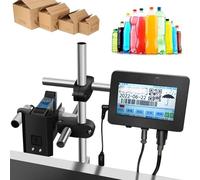 SGKOMN 12.7mm/25.4mm Automatic Inkjet Coding Machine,Industrial Inkjet Printer,for Production Line,multilingual,Intelligent Variable Data/Date/Barcode/Image Thermal Inkjet Printer(One Color ZX25)