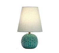 SGKOMN American Vintage Ceramic Bedside Lamp With Fabric Lampshade Contemporary Classic Bedside Desk Nightstand Lamp Table Desk Lamp For Living Room Bedroom Study Room-C