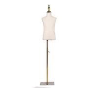 SGKOMN Boy/Girl/Kid Mannequin Torso Body with Metal Base, Age 2/4/6/8 Years Infant/Child White Half Mannequin Torso, Adjustable Height, Crown Head-4 years old