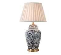 SGKOMN Desk Lamps For Reading Ceramic Table Lamps Oriental Large Nightstand Lamp For Bedroom Living Room Home Office Lamps For Living Room-B-Dimmer