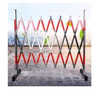 SGKOMN Expandable Mobile Stainless Steel Barricade,1.2/1.5 m High Folding Crowd Control Barriers Guard, Safety Barrier Gate for Driveways, Retractable Road Markers Traffic F, H120cm+L300cm/9.8ft