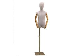 SGKOMN Mannequin Child Tailors Dummy Wood Arm Adjustable For Clothing Display Stand Suitable For 2-9 Years Old Children, A-L