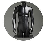 SGKOMN Mannequin Male Mannequin Body Torso, Half Scale Manikins for Underwear Swimwear Fashion And Shopfittings, Easy To Assemble And Disassemble, 2 Colours, Black