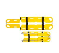 SGKOMN Medical Scoop Stretcher - Folding First Aid Stretcher, Emergency Rescue Back Stretcher, with Safety Straps, for Patient Transport Hospital Outdoor Rescue, Yellow