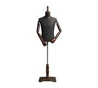 SGKOMN Men's Mannequin Body Torso,Half-length Mannequin Props Shop/Window Display Shelves 130cm-180cm Height Adjustmentive effect, The Headless Have Arm-M