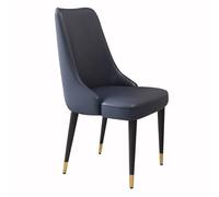 SGKOMN Modern Leather Lounge Chairs with Metal Legs for Living Room Bedroom Vanity, Royal Blue-One Size