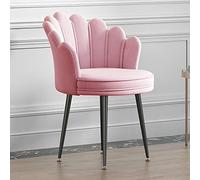 SGKOMN Plush Velvet Vanity Chairs with Metal Legs Set of 2 Pink Modern Accent Chairs for Makeup Living Room Kitchen Bedroom Comfy Mid Back Design