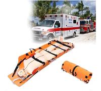 SGKOMN Portable Foldable Material Stretcher, Multifunctional Vertical Rescue Stretcher, Roll Type Foldable Stretcher, for Emergency Rescue, Ambulance, Fire Rescue, Orange